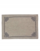 embroidered place mat in pure linen