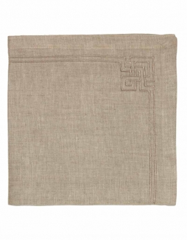 embroidered table napkin in pure linen
