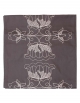 Table runner Lotus / Grey, in pure cotton. Made in France.