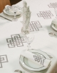 Rectangular table cloth Zen N°3 / Silver