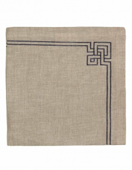 embroidered table napkin in pure linen