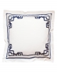 Square pillow case BLUE NIGHT N°17 in sateen of cotton made in France