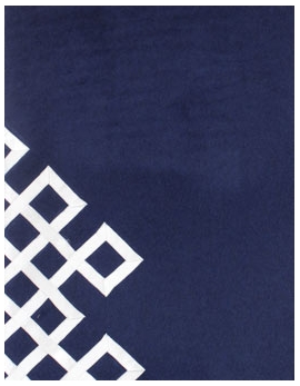 blue bed runner - pure cashmere