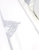 White duvet cover, silver embroidery NAADAM / SILVER