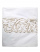 Flat sheet ART NOUVEAU GOLD, white satin of cotton with golden embroidery